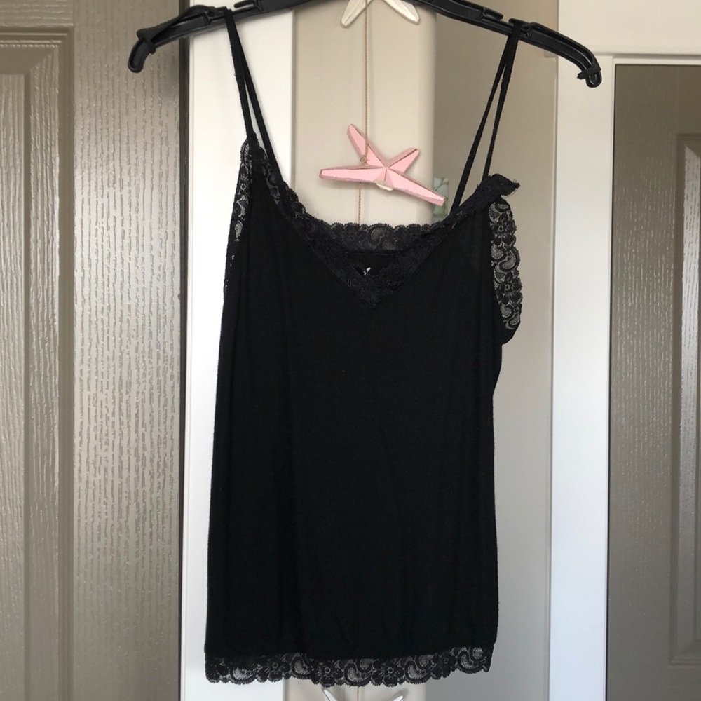 AEO black v-neck tank top SIZE S